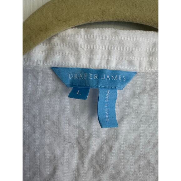 Draper James Logan White Shirting Stripe sz L - Picture 6 of 7
